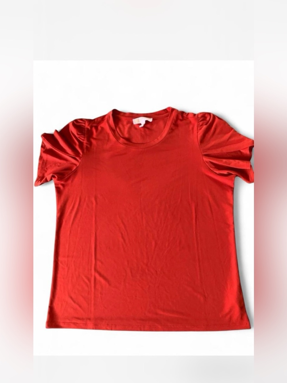 Michael Kors Red Orange Short Sleeve Top
